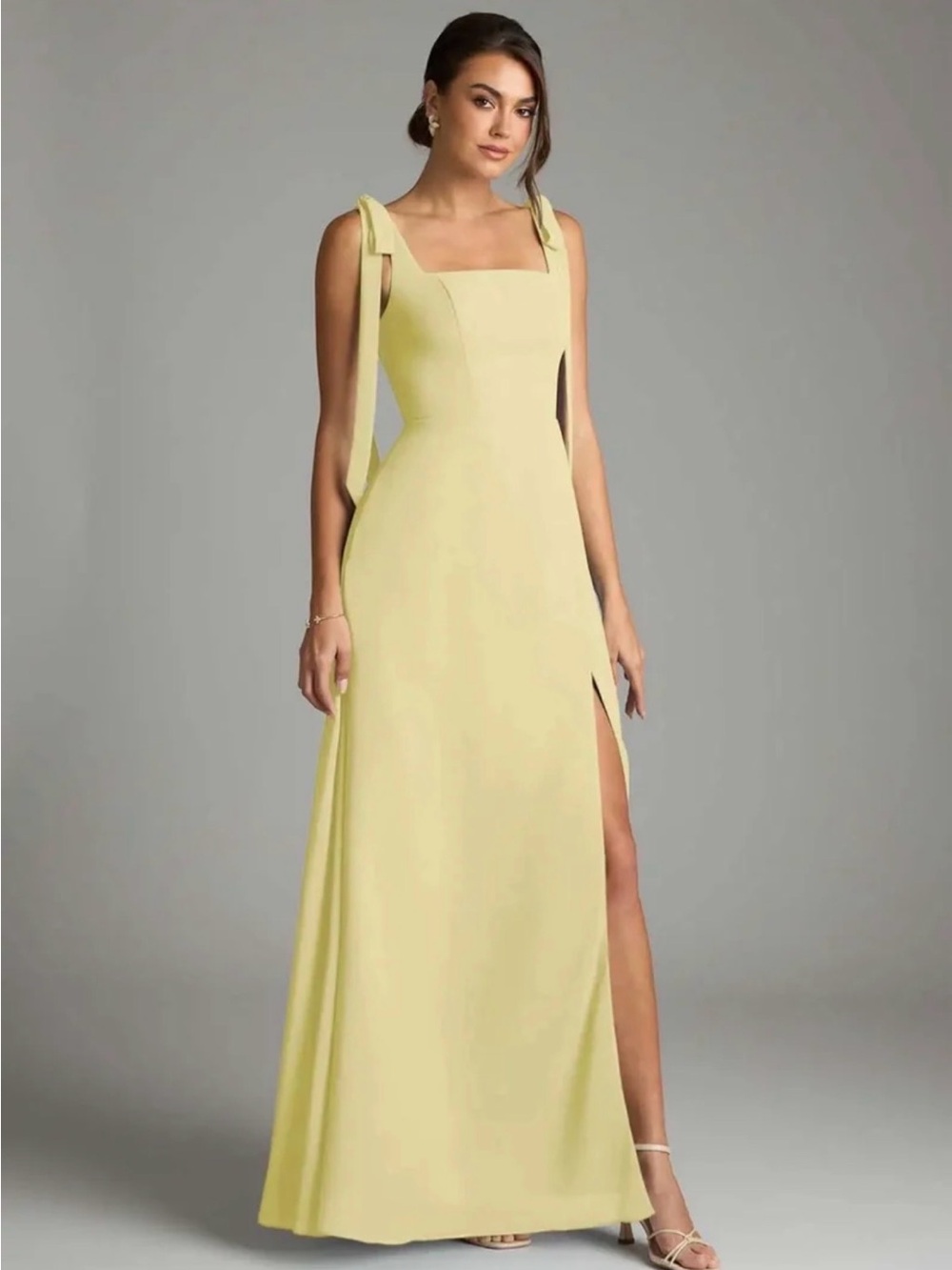 Brand New w Tags Beautiful Canary Yellow Azazie Bridesmaid Dress Debra-8/ 2of3